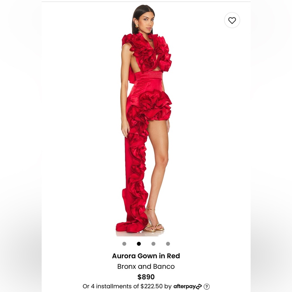 REVOLVE BRONX AND BANCO red Aurora gown  in size small